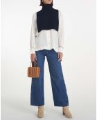 Col Laine Vierge bleu nuit