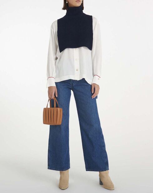 Col Laine Vierge bleu nuit