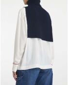 Col Laine Vierge bleu nuit