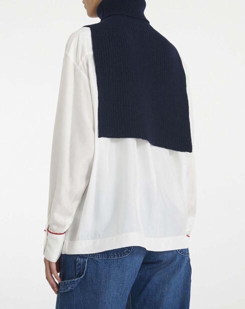 Col Laine Vierge bleu nuit