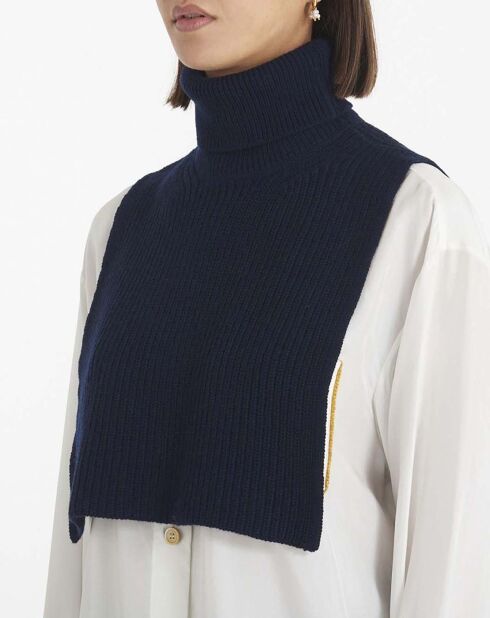 Col Laine Vierge bleu nuit