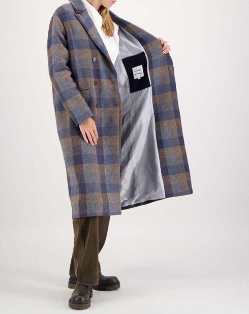 Manteau Gabin Carreaux bleu