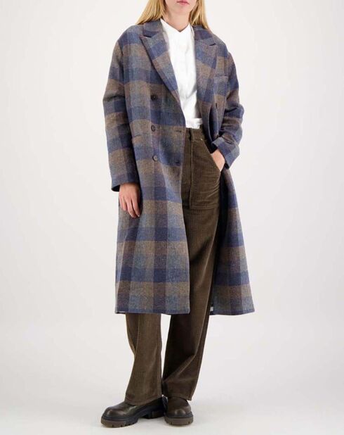 Manteau Gabin Carreaux bleu