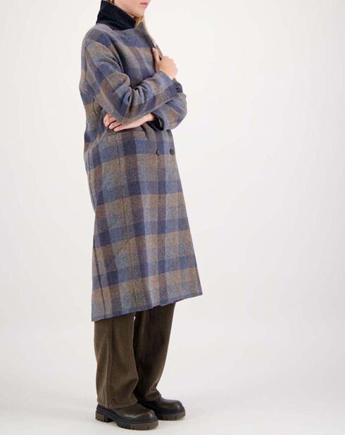 Manteau Gabin Carreaux bleu