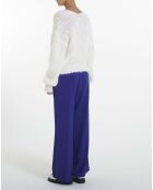 Pull Col V Mohair blanc