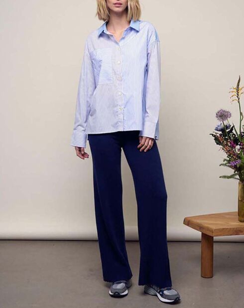 Chemise Coocoo Rayures Popeline bleu ciel