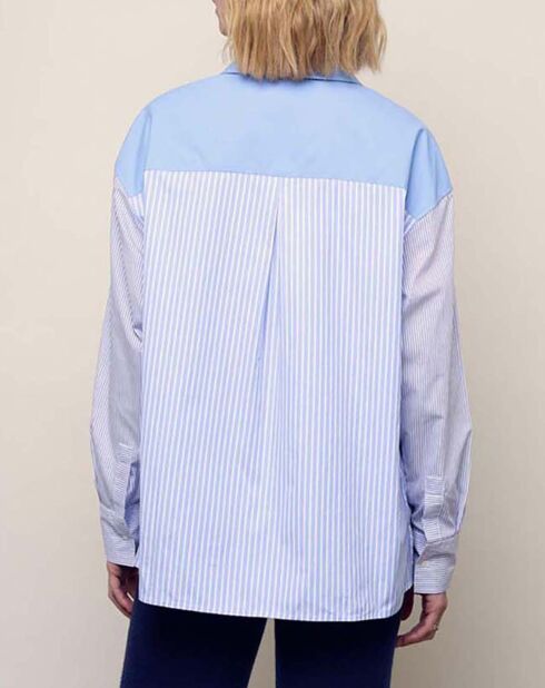 Chemise Coocoo Rayures Popeline bleu ciel