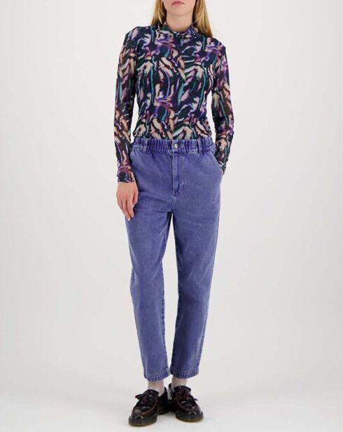 Top Col Roulé Elie Tulle violet