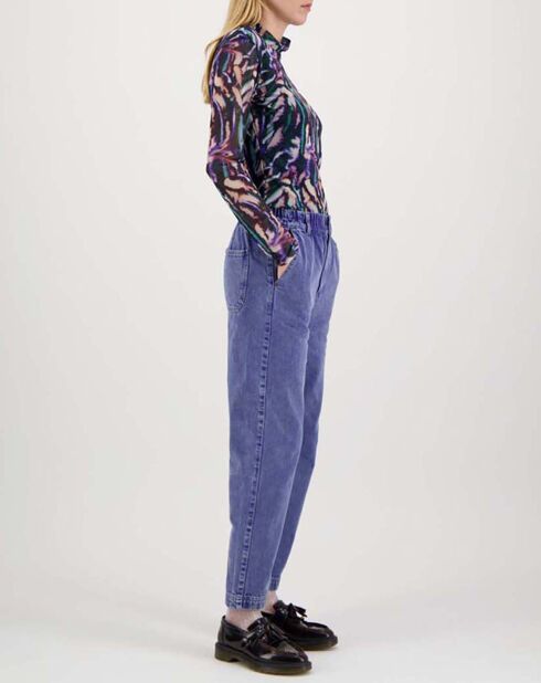 Top Col Roulé Elie Tulle violet