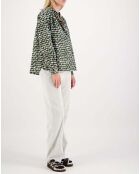 Blouse Derrick Popeline Imprimée vert kaki