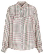 Blouse Albane Carreaux Twill de Soie rose