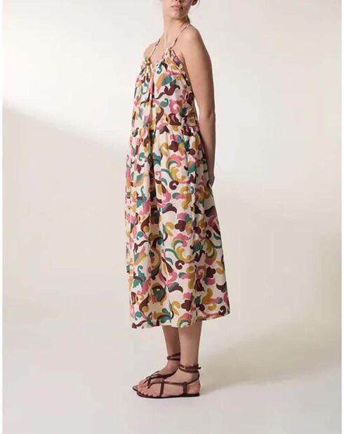 Robe Roar Patch Coton Bio écru/multicolore