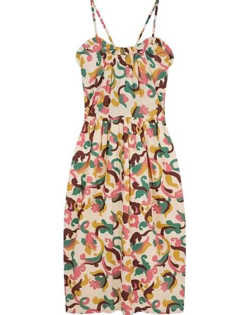 Robe Roar Patch Coton Bio écru/multicolore