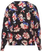 Blouse Bill Satin Imprimé noire