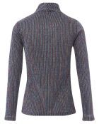 Top Col Roulé Elie Maille Lurex bleu marine