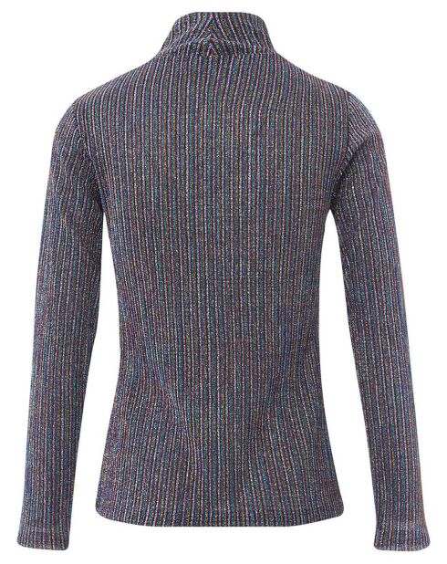 Top Col Roulé Elie Maille Lurex bleu marine
