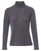 Top Col Roulé Elie Maille Lurex bleu marine