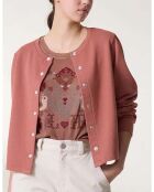 Cardigan Molleton Sensas Coton Bio terracotta