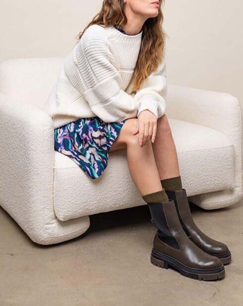 Simon Pullover aus 100% Wolle ecru
