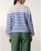 Cardigan Molleton Sensas Sailor Coton Bio bleu