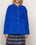 Blouson Inda Velours Côtelé bleu roi