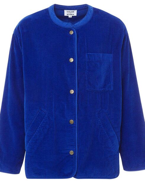 Blouson Inda Velours Côtelé bleu roi