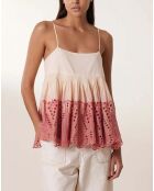 Débardeur Cidji Tie & Dye Coton Bio corail