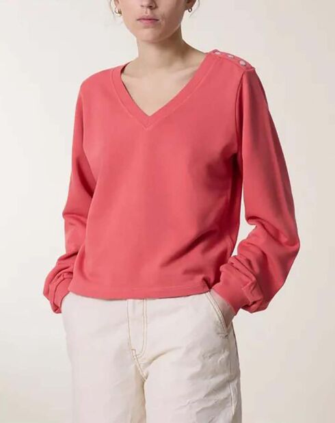 Sarah Coral Sweatshirt aus Bio-Baumwolle