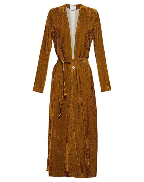 Manteau Velours Côtelé bronze