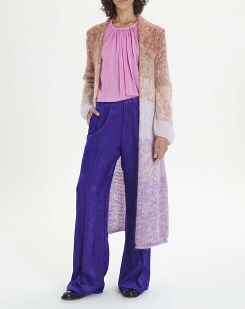 Pantalon Flare Velours Côtelé violet