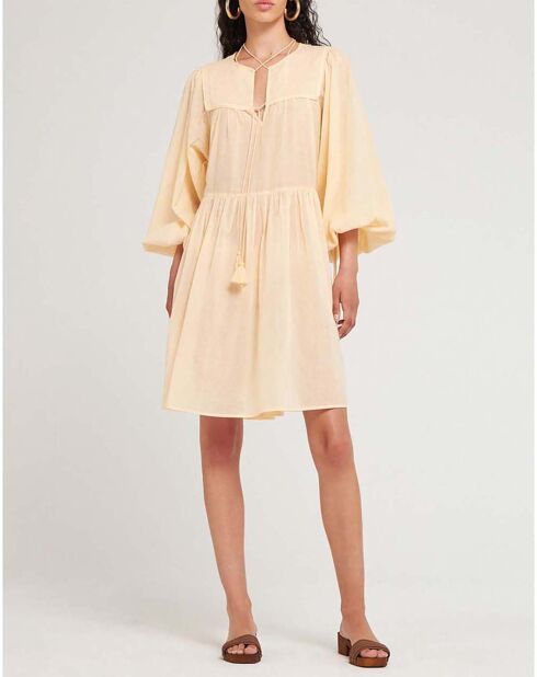 Robe Hita jaune pâle