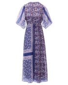 Robe Longue Ilona Coton et Soie bleu marine
