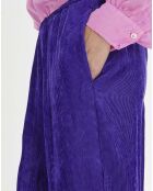 Pantalon Flare Velours Côtelé violet