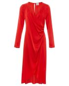 Robe Stretch Satin de Soie rouge