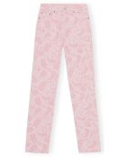 Jean Straight Paisley Coton Bio rose