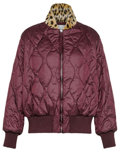 Bomber Réversible lie de vin
