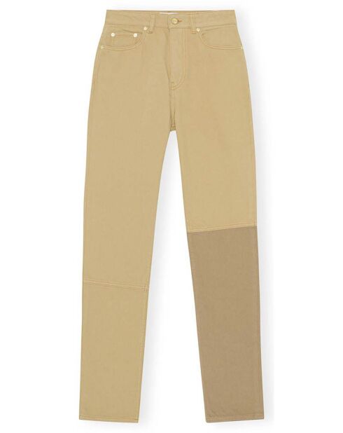 Gerade Jeans Swigy aus Bio-Baumwolle in Beige