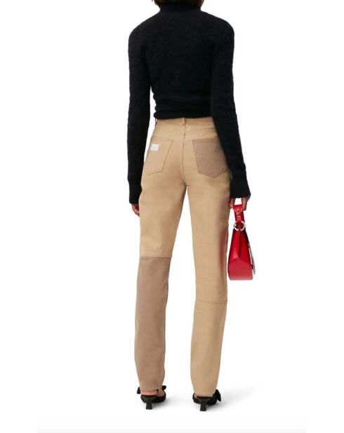 Gerade Jeans Swigy aus Bio-Baumwolle in Beige