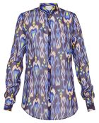 Chemise Norther Light Coton et Soie  bleue