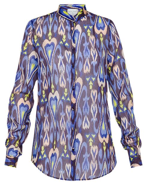 Chemise Norther Light Coton et Soie  bleue