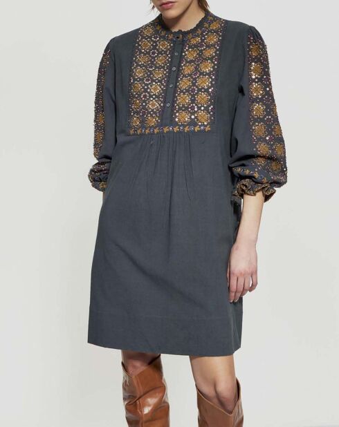Robe Joana Crêpe de Coton noire