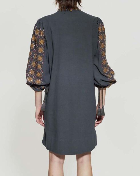 Robe Joana Crêpe de Coton noire