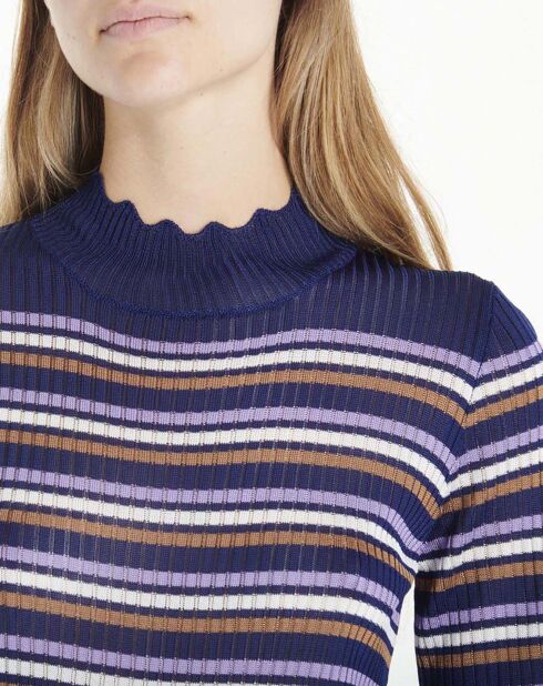 Top Maille Asma Rayures bleu marine