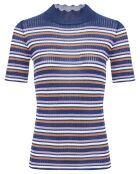 Top Maille Asma Rayures bleu marine