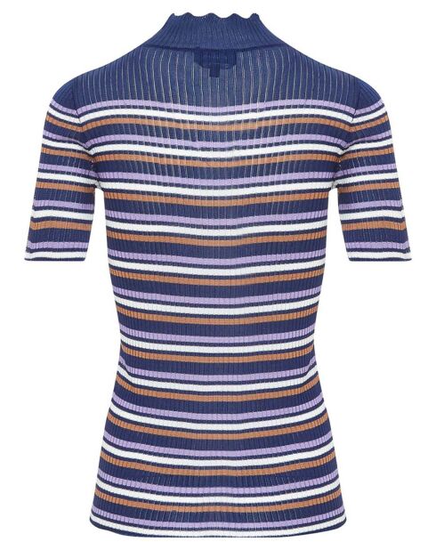 Asma Marineblaues gestreiftes Strickoberteil