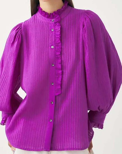 Avon Violette Bluse aus Baumwollkrepp