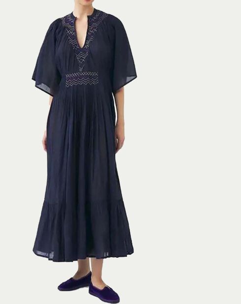 Robe Ayo Voile de Coton bleu marine