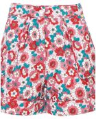 Short Matelassé Blossom rouge