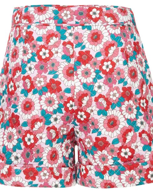 Short Matelassé Blossom rouge