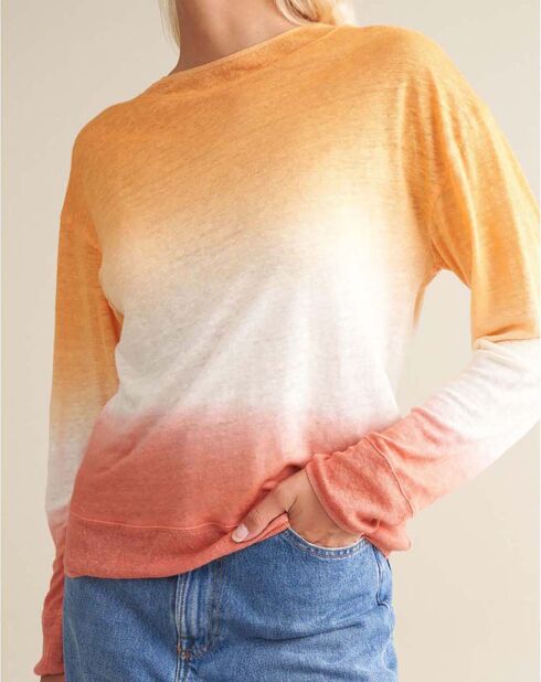 T-shirt Senia Tie & Dye Lin orange